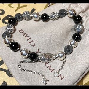 David Yurman Elements Beaded Hematite Bracelet
